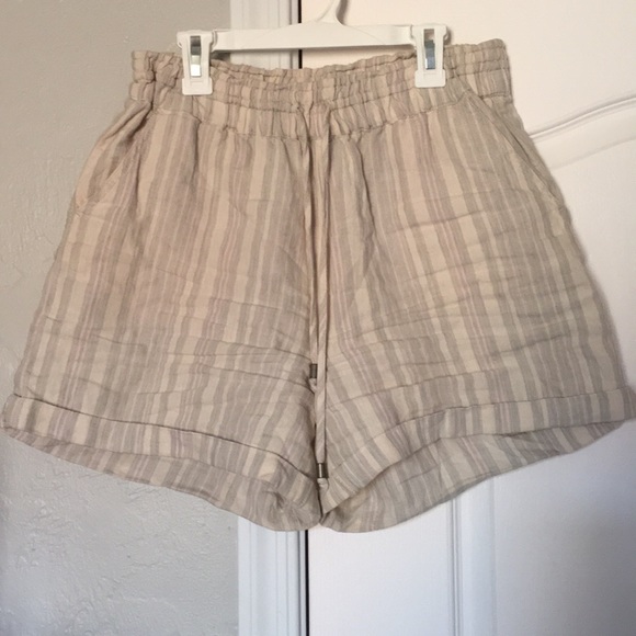 •Anthropologie Striped Beachy Linen Shorts• - Picture 2 of 6